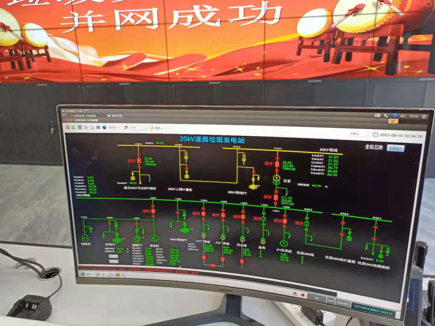 热烈祝贺遂昌生活垃圾发烧发电项目今天上午9:00一次并网成功(图1)